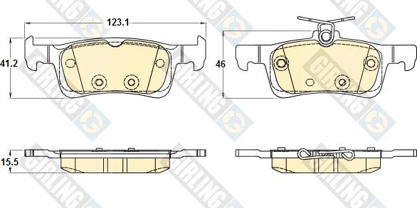 Girling 6120372 - Гальмівні колодки, дискові гальма autocars.com.ua