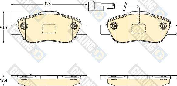 Girling 6120393 - Гальмівні колодки, дискові гальма autocars.com.ua