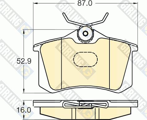 Girling 6120401 - Тормозные колодки, дисковые, комплект autodnr.net