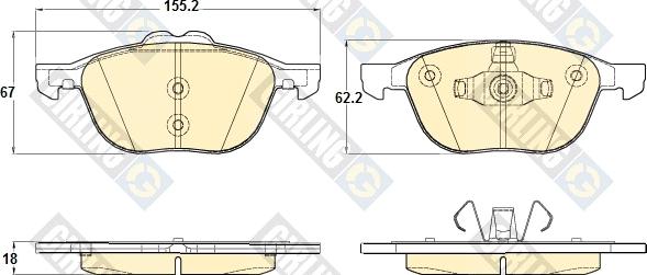 Girling 6120432 - Гальмівні колодки, дискові гальма autocars.com.ua