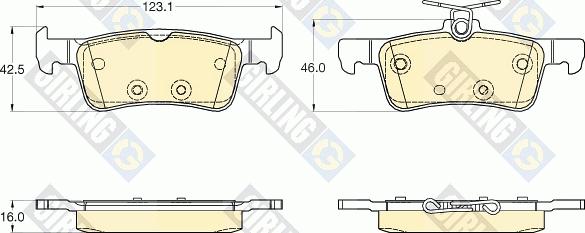 Girling 6120552 - Тормозные колодки, дисковые, комплект avtokuzovplus.com.ua