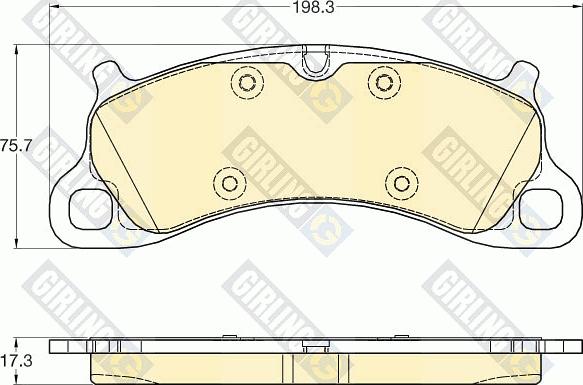 Girling 6120575 - Гальмівні колодки, дискові гальма autocars.com.ua