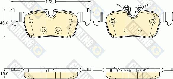 Girling 6120632 - Тормозные колодки, дисковые, комплект avtokuzovplus.com.ua