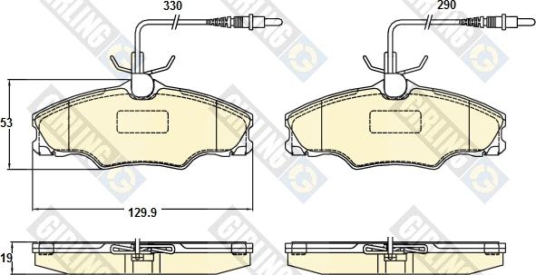 Girling 6120641 - Тормозные колодки, дисковые, комплект avtokuzovplus.com.ua