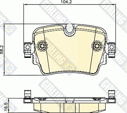 Girling 6120661 - Гальмівні колодки, дискові гальма autocars.com.ua