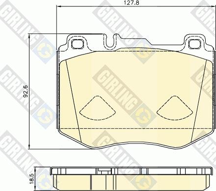 Girling 6120815 - Гальмівні колодки, дискові гальма autocars.com.ua