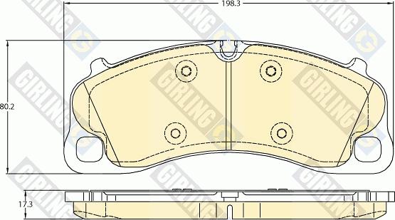 Girling 6120895 - Гальмівні колодки, дискові гальма autocars.com.ua