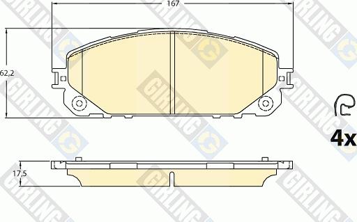 Girling 6120946 - Гальмівні колодки, дискові гальма autocars.com.ua