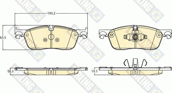 Girling 6121002 - Гальмівні колодки, дискові гальма autocars.com.ua