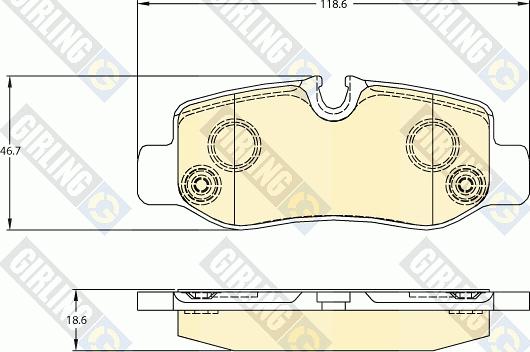 Girling 6121024 - Гальмівні колодки, дискові гальма autocars.com.ua