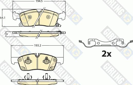 Girling 6121302 - Тормозные колодки, дисковые, комплект avtokuzovplus.com.ua