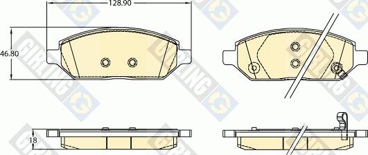 Girling 6121352 - Гальмівні колодки, дискові гальма autocars.com.ua