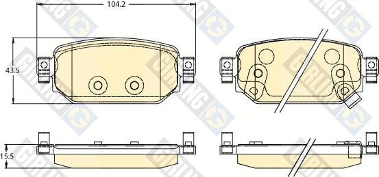 Girling 6121728 - Тормозные колодки, дисковые, комплект autodnr.net