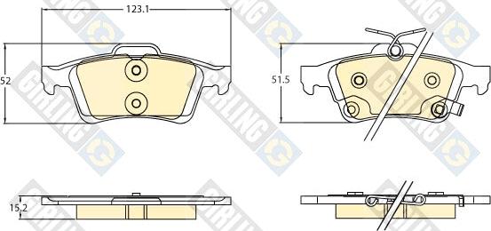 Girling 6121788 - Гальмівні колодки, дискові гальма autocars.com.ua