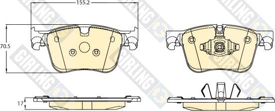 Girling 6121938 - Гальмівні колодки, дискові гальма autocars.com.ua