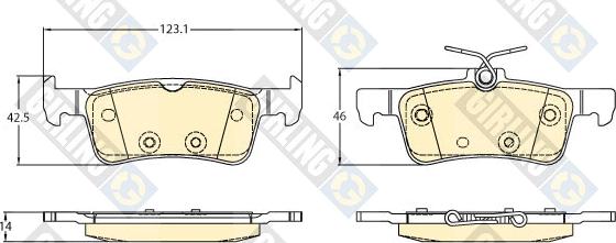 Girling 6121942 - Тормозные колодки, дисковые, комплект avtokuzovplus.com.ua