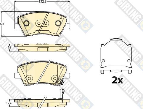 Girling 6122038 - Гальмівні колодки, дискові гальма autocars.com.ua