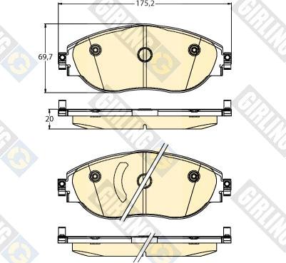 Girling 6122191 - Тормозные колодки, дисковые, комплект avtokuzovplus.com.ua