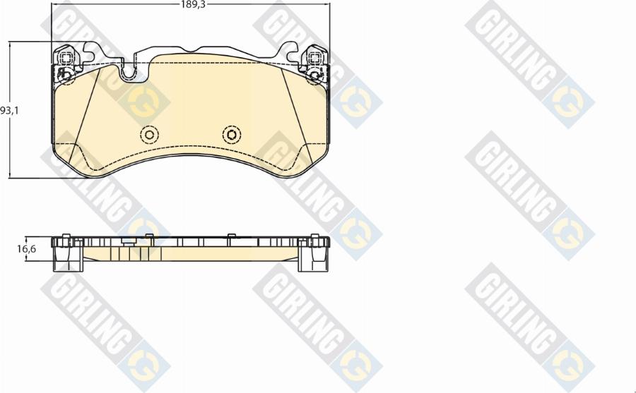 Girling 6122205 - Тормозные колодки, дисковые, комплект avtokuzovplus.com.ua