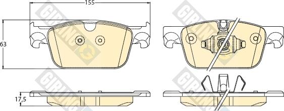 Girling 6122212 - Тормозные колодки, дисковые, комплект avtokuzovplus.com.ua