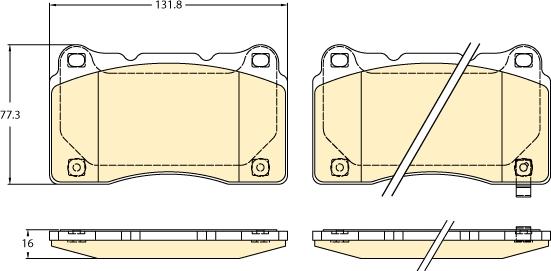 Girling 6122375 - Гальмівні колодки, дискові гальма autocars.com.ua