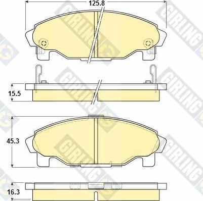 Girling 6130719 - Тормозные колодки, дисковые, комплект autodnr.net