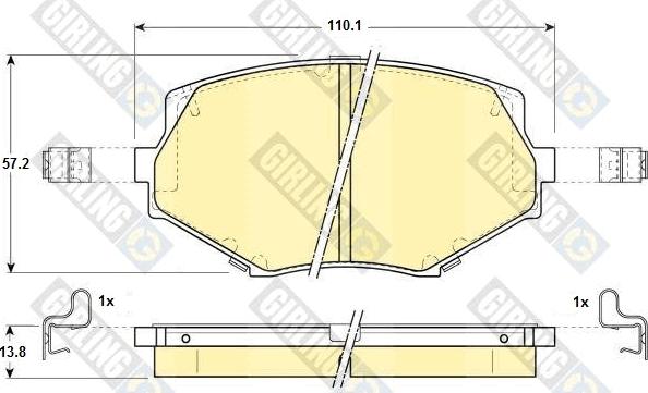 Girling 6131039 - Гальмівні колодки, дискові гальма autocars.com.ua