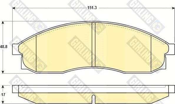 Girling 6131079 - Гальмівні колодки, дискові гальма autocars.com.ua