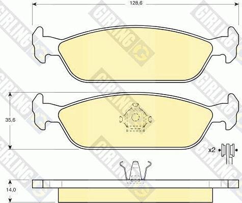 Girling 6131122 - Тормозные колодки, дисковые, комплект autodnr.net