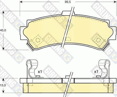 Girling 6131159 - Тормозные колодки, дисковые, комплект avtokuzovplus.com.ua