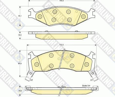 Girling 6131235 - Гальмівні колодки, дискові гальма autocars.com.ua