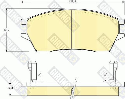 Girling 6131289 - Гальмівні колодки, дискові гальма autocars.com.ua