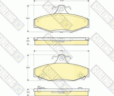 Girling 6131351 - Тормозные колодки, дисковые, комплект avtokuzovplus.com.ua