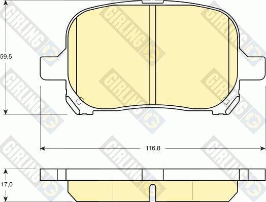 Girling 6131529 - Тормозные колодки, дисковые, комплект autodnr.net