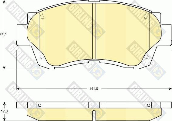 Girling 6131559 - Тормозные колодки, дисковые, комплект avtokuzovplus.com.ua