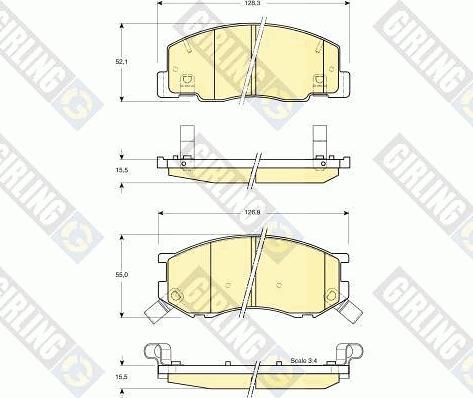 Girling 6131579 - Гальмівні колодки, дискові гальма autocars.com.ua