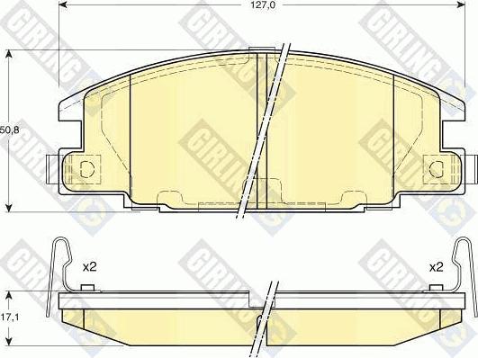 Girling 6131619 - Гальмівні колодки, дискові гальма autocars.com.ua