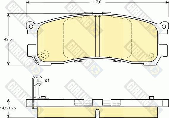 Girling 6131799 - Гальмівні колодки, дискові гальма autocars.com.ua