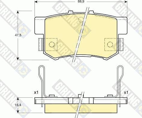 Girling 6131919 - Гальмівні колодки, дискові гальма autocars.com.ua