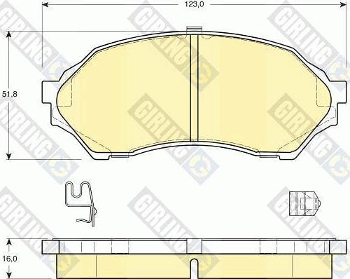 Girling 6131939 - Гальмівні колодки, дискові гальма autocars.com.ua