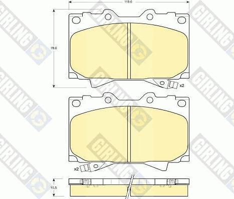 Girling 6131979 - Гальмівні колодки, дискові гальма autocars.com.ua