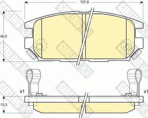 Girling 6131999 - Гальмівні колодки, дискові гальма autocars.com.ua