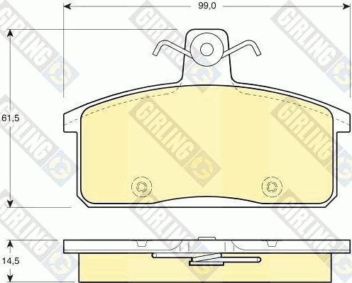 Girling 6132021 - Гальмівні колодки, дискові гальма autocars.com.ua