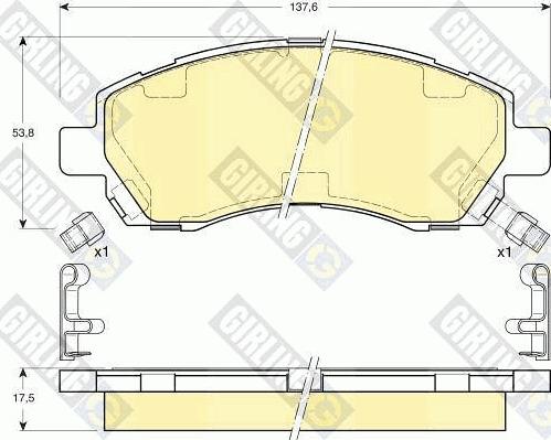 Girling 6132059 - Тормозные колодки, дисковые, комплект avtokuzovplus.com.ua