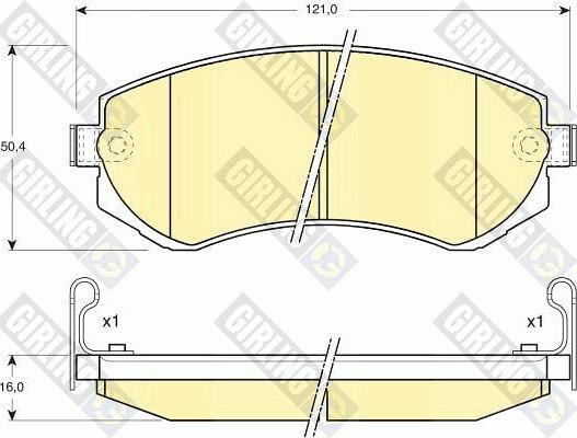 Girling 6132089 - Гальмівні колодки, дискові гальма autocars.com.ua