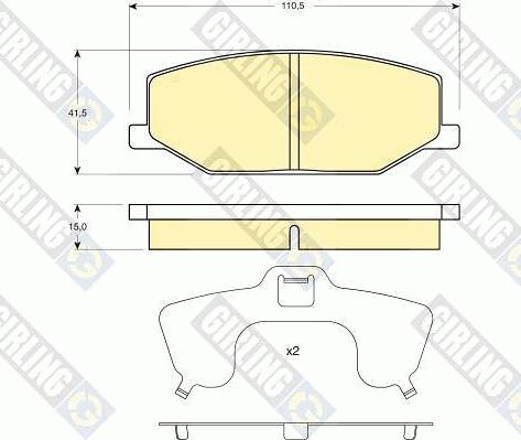 Girling 6132109 - Гальмівні колодки, дискові гальма autocars.com.ua