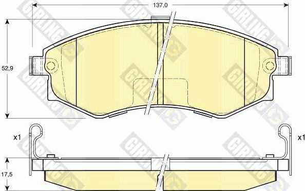 Girling 6132119 - Тормозные колодки, дисковые, комплект avtokuzovplus.com.ua