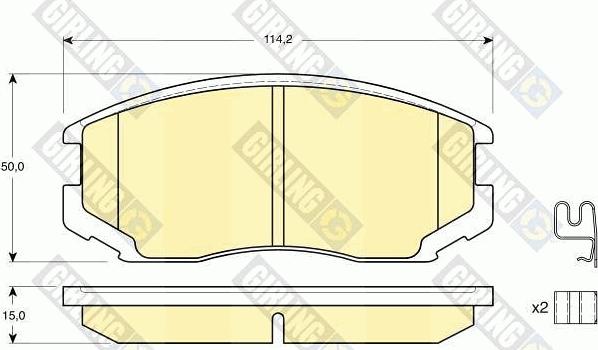 Girling 6132149 - Гальмівні колодки, дискові гальма autocars.com.ua