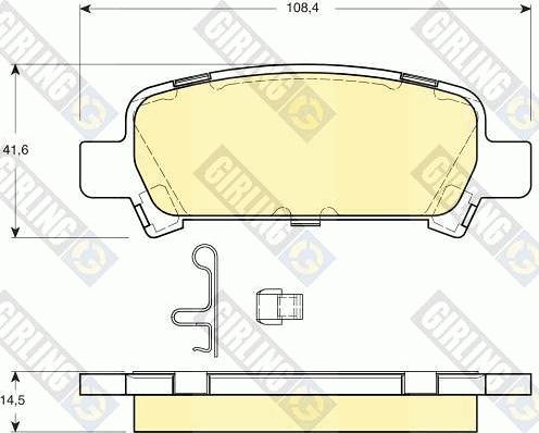 Girling 6132239 - Тормозные колодки, дисковые, комплект avtokuzovplus.com.ua