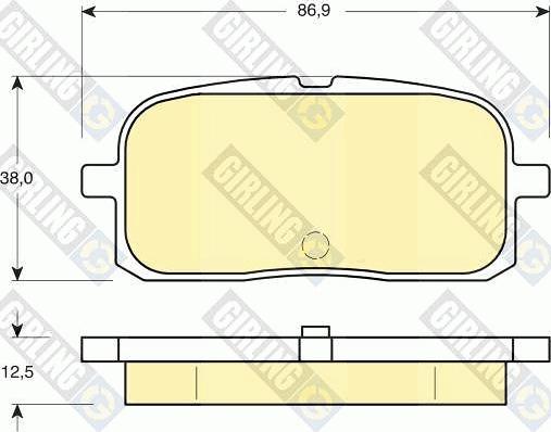 Girling 6132259 - Тормозные колодки, дисковые, комплект autodnr.net